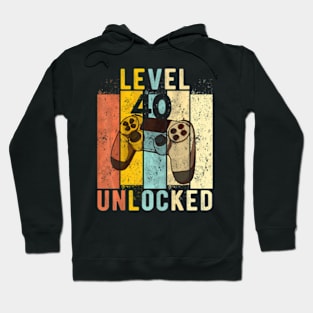 40th Birthday Level 40  Video Hoodie